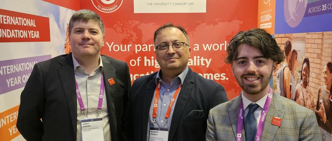 CAC staff at the NCUK stand during an international education conference